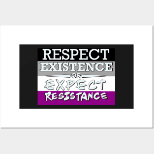 Respect Exsistence or Expect Resistance, Asexual flag Posters and Art